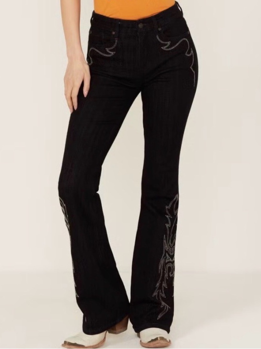 Idyllwind Womens Glenn Dark Wash High Rise Western Stretch Bootcut Jeans 8Wx34L